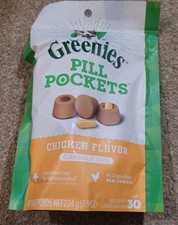 12 Packs: GREENIES Pill Pockets Chicken Flavor Capsule Size Dog Treats 30 count