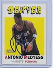 Basketball Card IP auto NBA ANTONIO MCDYESS Denver Nuggets 00-01 Topps Heritage