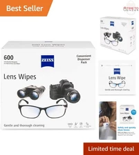 Pre-Moistened Lens Cleaning Wipes 600 Count Safe Gentle for Glasses Cameras