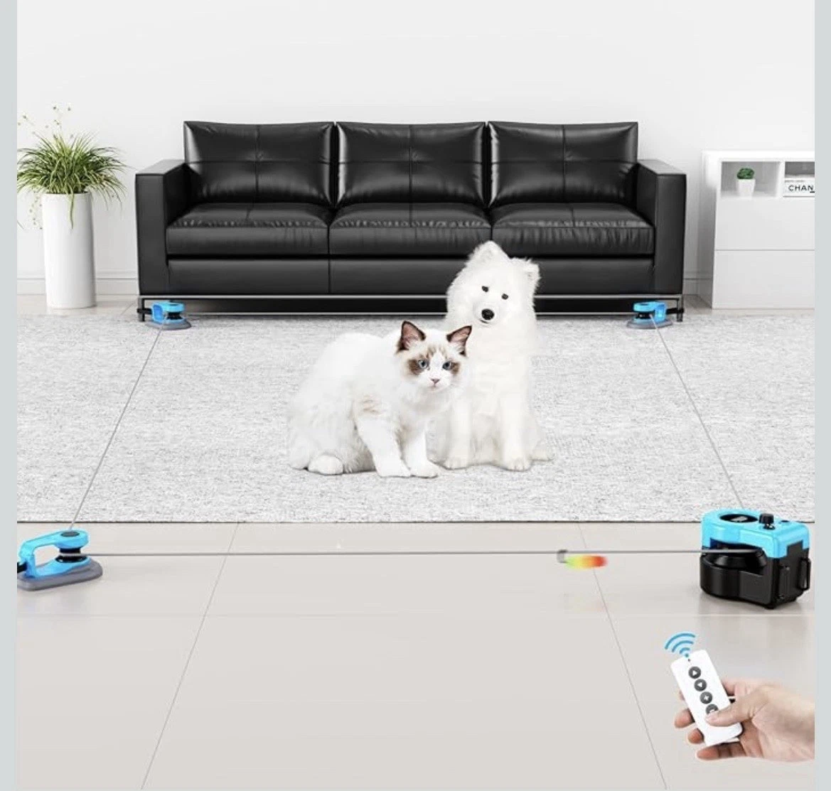 PER DELUXE auto/remote Control Interactive Cat Toy for Indoor Cats (Sky Blue)