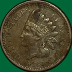 1860 Pointed Bust Indian Head Cent Extremely Fine XF Coin, Cleaning #33490