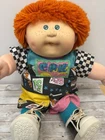1990 HASBRO TRANSITIONAL Cabbage Patch Kids #18 Red Fuzzy Freckles Poseable Boy