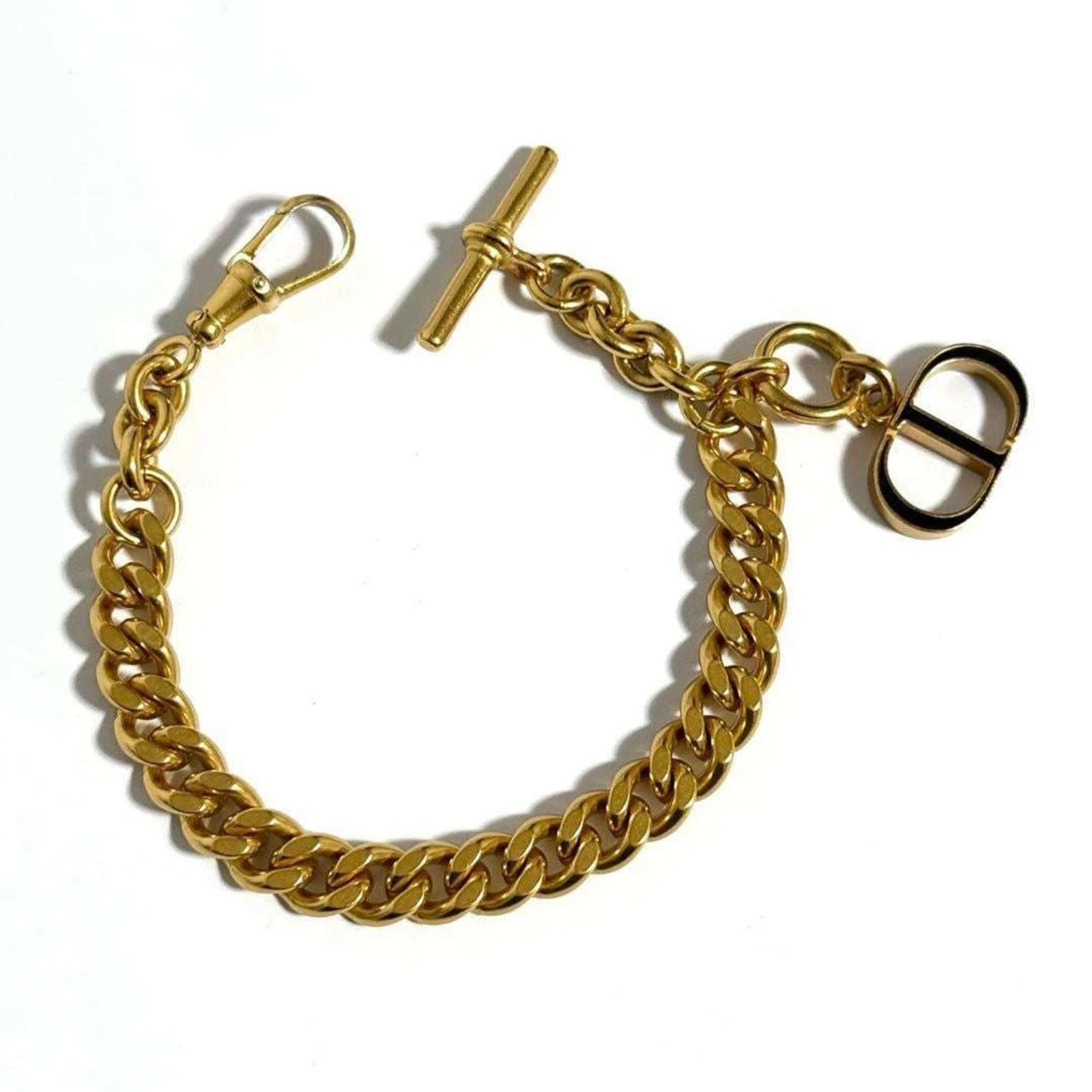 Dior    Bracelet en métal doré bijou authentique