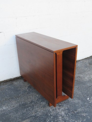 Mid Century Modern Narrow Gatelegs Drop Leaf Dining Table 6102