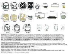 Kit Revisione Walbro K20-WAT WT Stihl MS210 MS250 026 Motosega Husqvarna 51 55