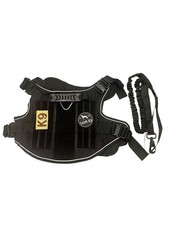 Team K9 Tactical Service Dog Vest Military Style Harness Leash Large w/patches 