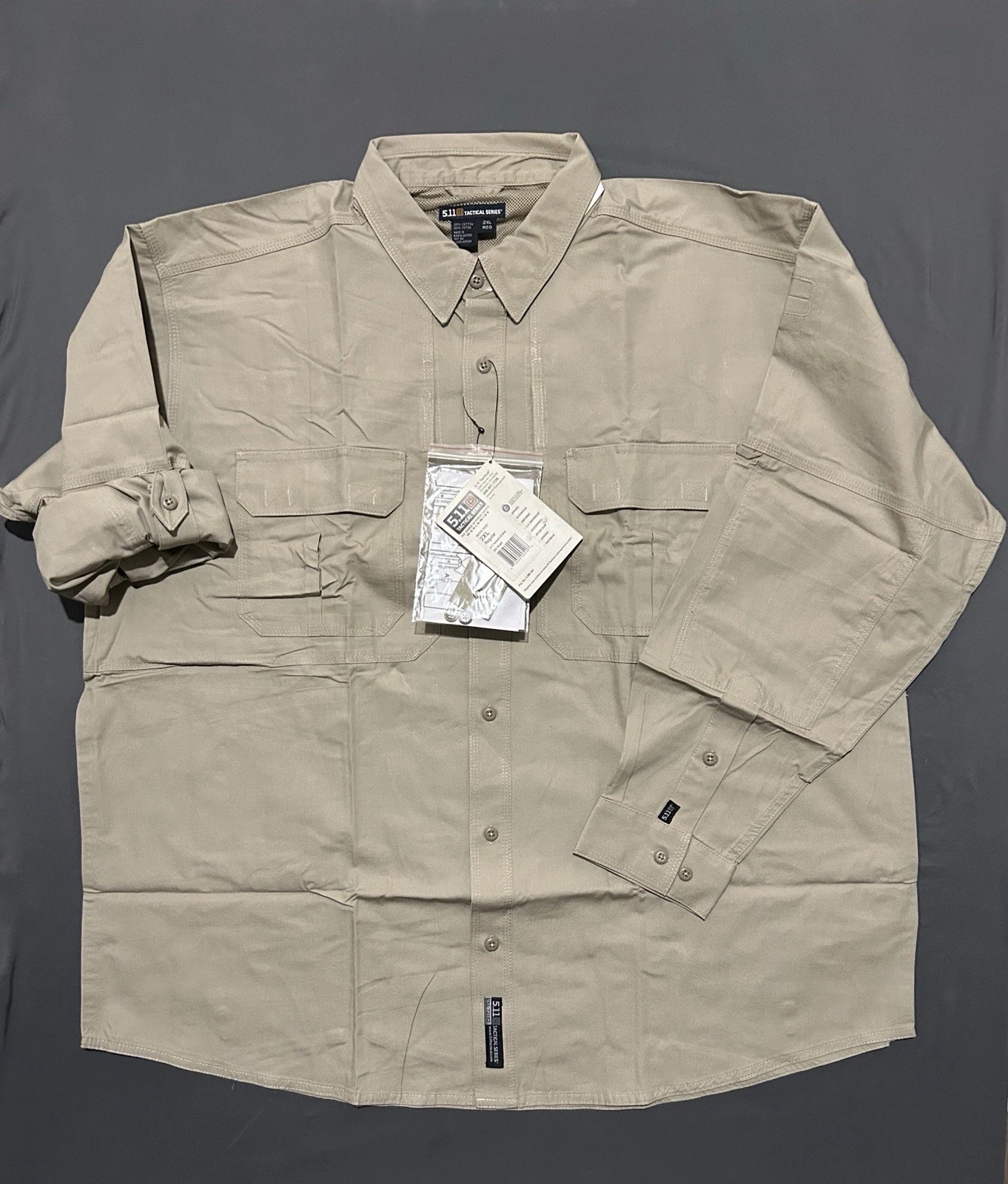 5.11 Tactical Series Shirt Mens 2XL XXL Khaki Long Sleeve Canvas Style 72157
Opens in a new window o