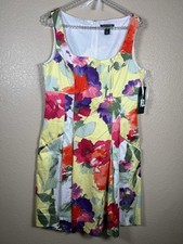 Lauren Ralph Lauren Dress Molte Coral Floral Print Size 12 Tea Party Church