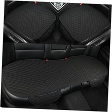 Linen Car Seat Covers,Bottom 2 Front Seat Covers 1 Rear Bench Seat Cover Black