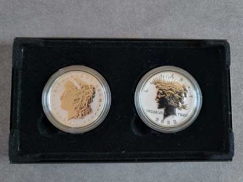 2023 US Mint Morgan & Peace Reverse Proof Silver Dollars Two-Coin Set OGP w/COA!