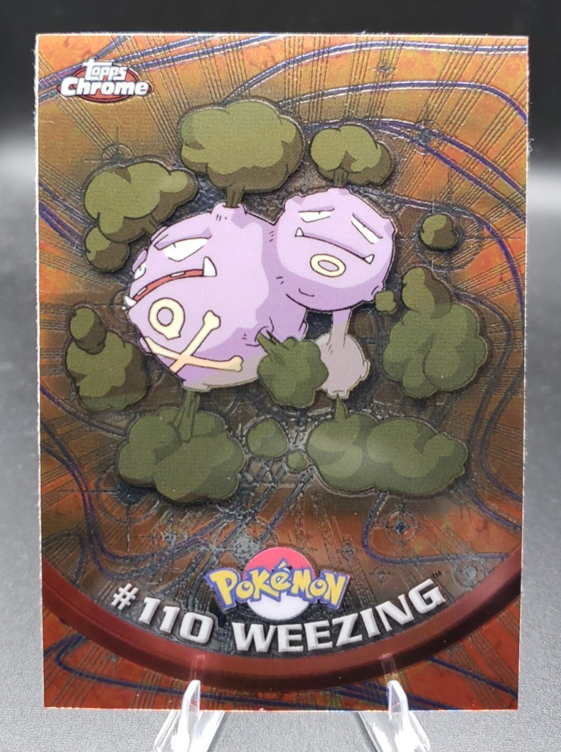 2000 Topps Chrome Series 2 - Pokemon Weezing #110 Crease