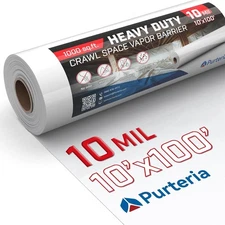Vapor Barrier, Thick Plastic Sheeting, Heavy Duty Polyethylene Film, Drop Cloth