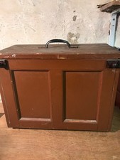 Vintage 3 section Wooden Box Cabinet with Bakelite Catches for Repurposing