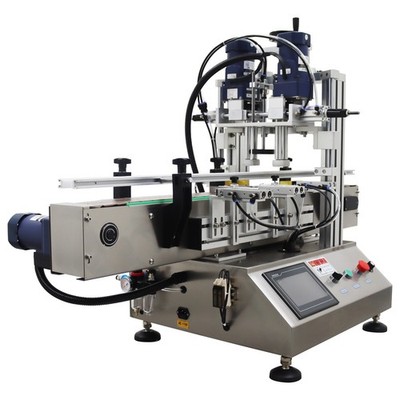 110V Desktop Automatic Chain Conveyor Capping Machine Commercial Capper