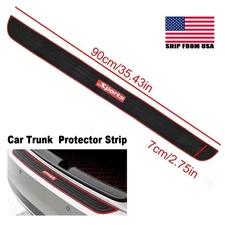 Universal Rubber Car Rear Bumper Guard Protector Trunk Sill Plate Scratch Guard