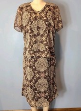 Vtg 90s Midi Dress Set Sz 14 Fairy Grunge Cottage Y2K 2Pc Cardi Church Wedding