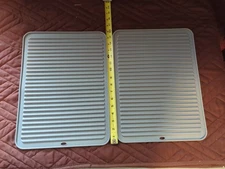 Large Silicone Dish Drying Mat Non Slip Sink Mat Dish Drainer, 16x12 Inch Qty 2