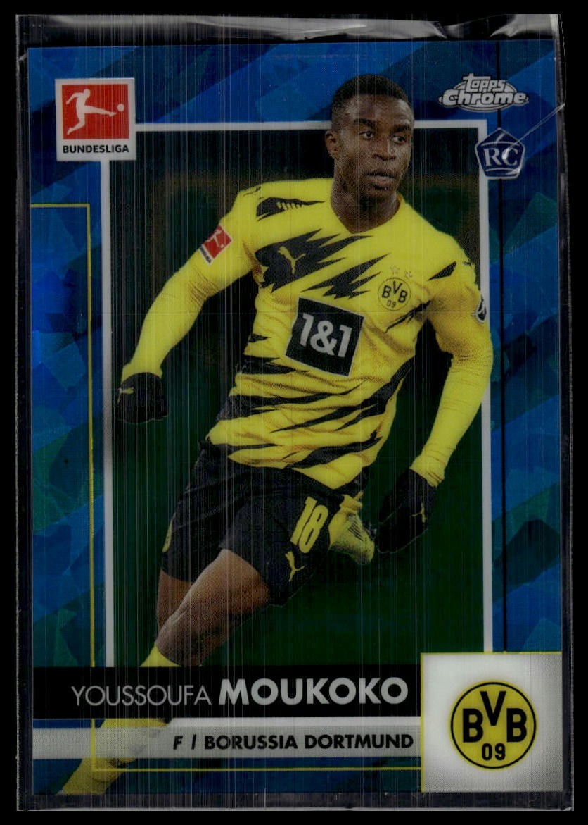 2020-21 Topps Chrome Sapphire Bundesliga #29 Youssoufa Moukoko RC