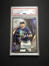 2022 Bowman Platinum Julio Rodriguez Ice Foil board Rookie Card #41 PSA9. rookie card picture