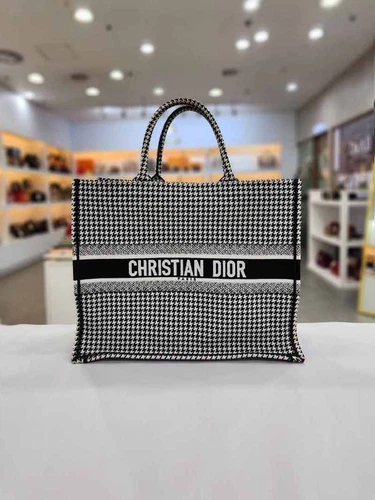 Grand sac fourre tout Dior Houndstooth Book 122746555