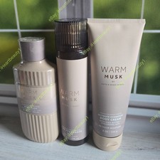 Bath and body works warm musk shower gel body cream fine fragrance mist