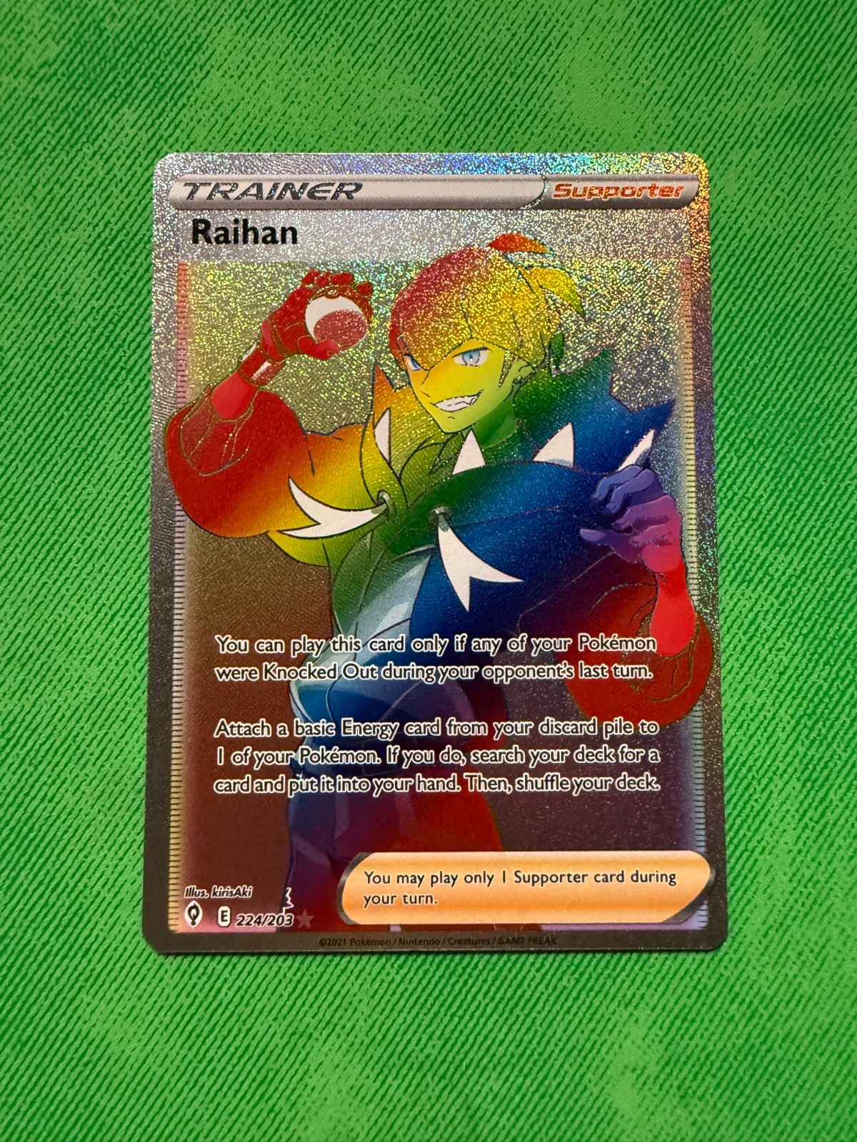 Raihan (Secret) SWSH07: Evolving Skies - Pokemon NM 224/203