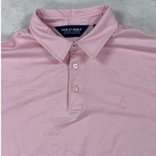 Polo Golf Ralph Lauren Pink Pima Cotton Short Sleeve Polo Shirt Mens Large L
