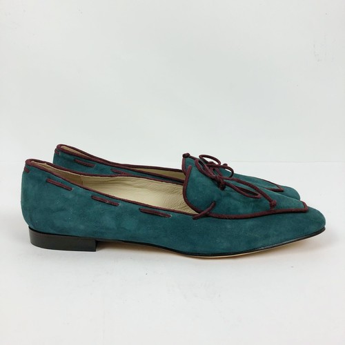 Mocasines AMALFI BY RANGONI Genio para mujer talla 10 azul rojo gamuza nuevos sin caja - Imagen 2 de 11