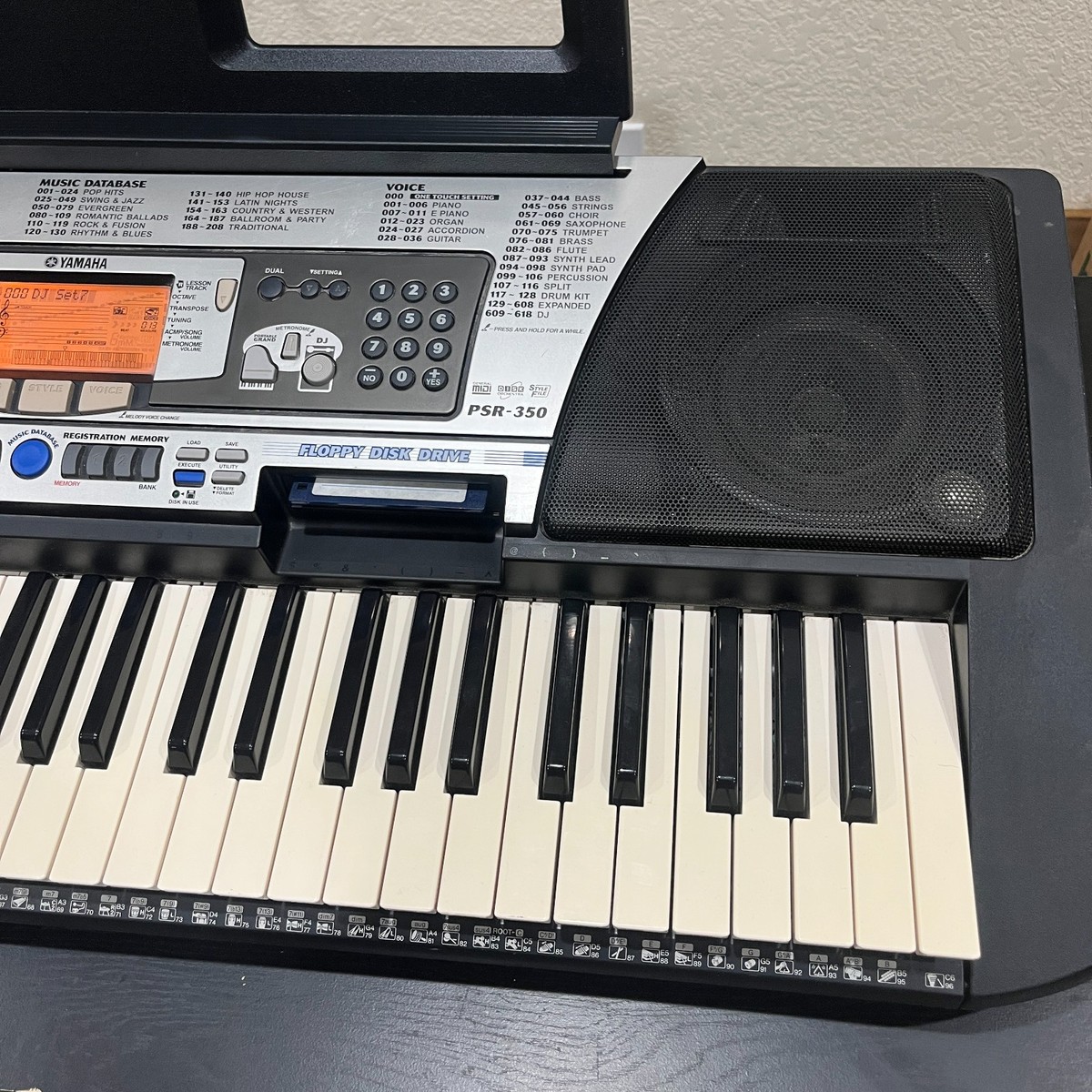 Yamaha PSR-350 Portable 61-Key Digital Keyboard with Music Stand