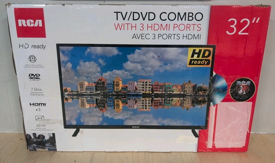 RCA 32” 720p 60 Hz LED HDTV DVD COMBO RLDEDV3255-A-D NEW Open Box - Image 3 of 4