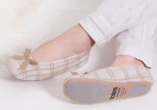 Totes Isotoner Slip On  Ladies Popcorn Ballet Slippers Memory Foam  Medium 4-5