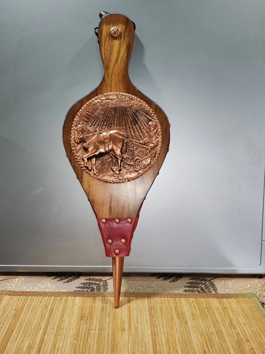 Soufflet De Cheminée Intérieur 48x20cm Avec Poignée Longue Et Buse Métal - TJ.MOREE