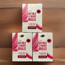 Dove Oatmilk & Berry Brulee Plant Milk Cleansing Bars.