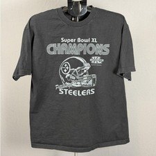 Pittsburgh Steelers Shirt Mens XL Black NFL Football Super Bowl XL Champions