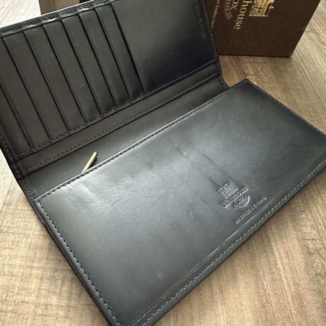 New White House Cox S9697 Bridle Leather Long Wallet Navy New White House Cox S9697 Bridle Leather Long Wallet Navy