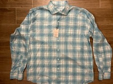 Peter Millar Summer Soft Lynden Plaid Button Down Shirt Long Sleeve Mens XL