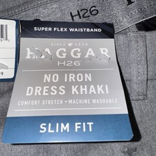 New Haggar H26 Slim Fit No Iron Dress Khaki Pants w/ Super Flex Waistband colors