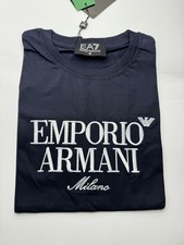 Image of Emporio Armani Men’s T-Shirt Embossed Logo Embroidered Crew Neck Designer Tee