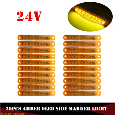 Trucks LED Turn Signals Flowing Yellow light led side marker lights Rear tail lamp for Car Trailers Lorries Buses SUV RV 12V 24V - 34