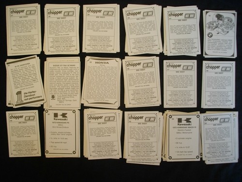 Carte Donruss 1972 CHOPPERS AND HOT BIKES QUANTITÀ SCEGLI PRIMA DESCRIZIONE - Foto 6 di 9
