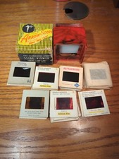 Vintage ARROW-SCOPE SLIDER VIEWER WITH A BUNCH IF VTG Slides Untested
