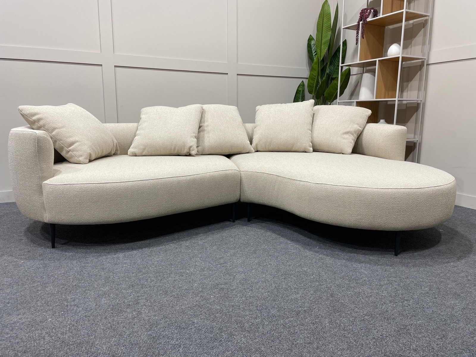 Lozenge RHF Chaise End Sofa, Twisted Boucle Putty, John Lewis eBay
