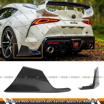 For 2020-26 Supra A90 AG Style Carbon Fiber Rear Bumper Side Corner Aprons Spats