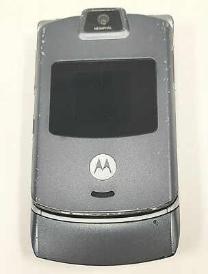 Motorola スマートフォン 本体 グレー Motorola RAZR V3xx ATT Flip Style EMAIL WIFI GPRS Gray ANTIQUE 3G