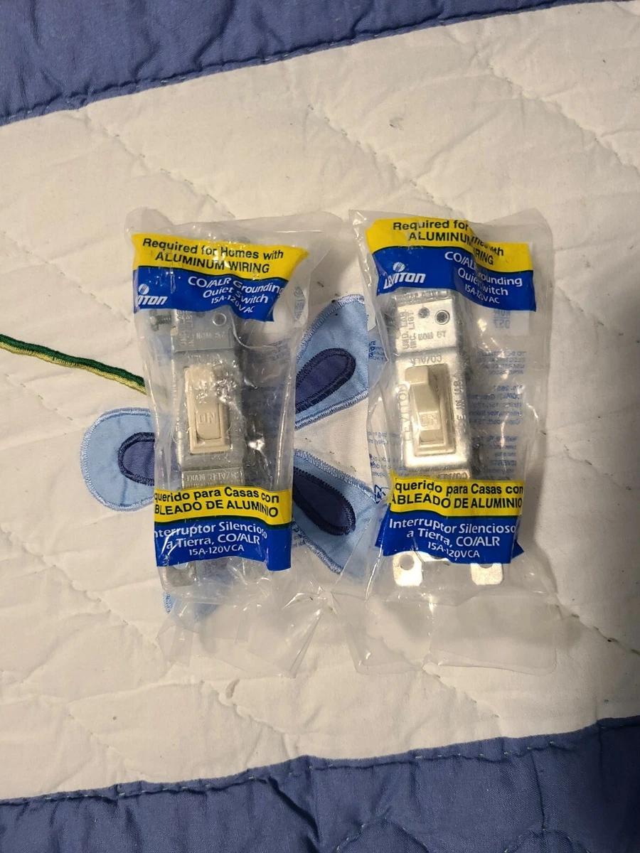 2 Leviton Grounding Quiet Toggle Switch 15A-120VAC | eBay