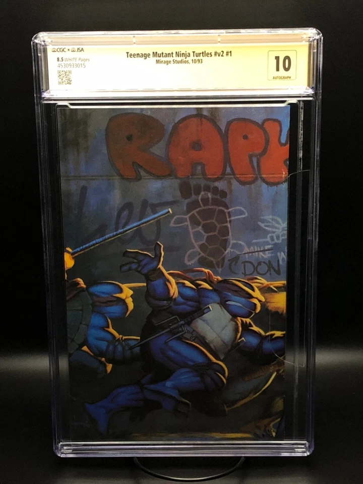 Teenage Mutant Ninja Turtles Vol. 2 #1 CGC 8.5 JSA Signed / Sketch by Jim Lawson - Image 2 of 3