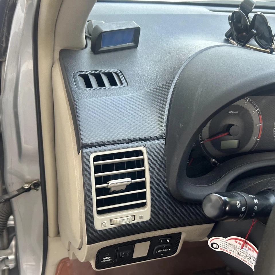 For Toyota Corolla 2007-2011 3D Carbon Fiber Pattern Interior DIY Trim Decals - Image 4 of 4