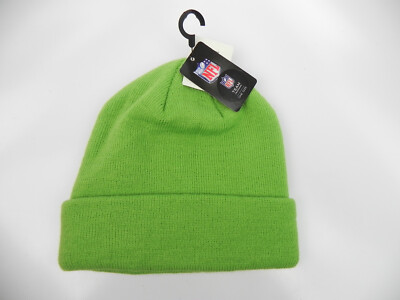 SEATTLE SEAHAWKS NFL FOOTBALL GREEN KNIT RETRO CUFFED BEANIE CAP