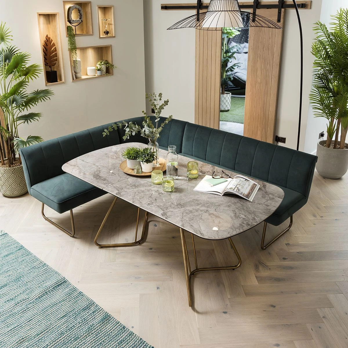 Corner dining room 2025 table