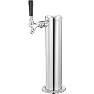 Single Faucet Draft Beer Tower Dispenser Stainless Steel Keg Beer Tower Home